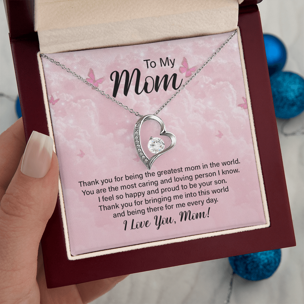 Forever Love Necklace for Mom – Meaningful Jewelry Gift for Mother's Day, Birthday, or Christmas