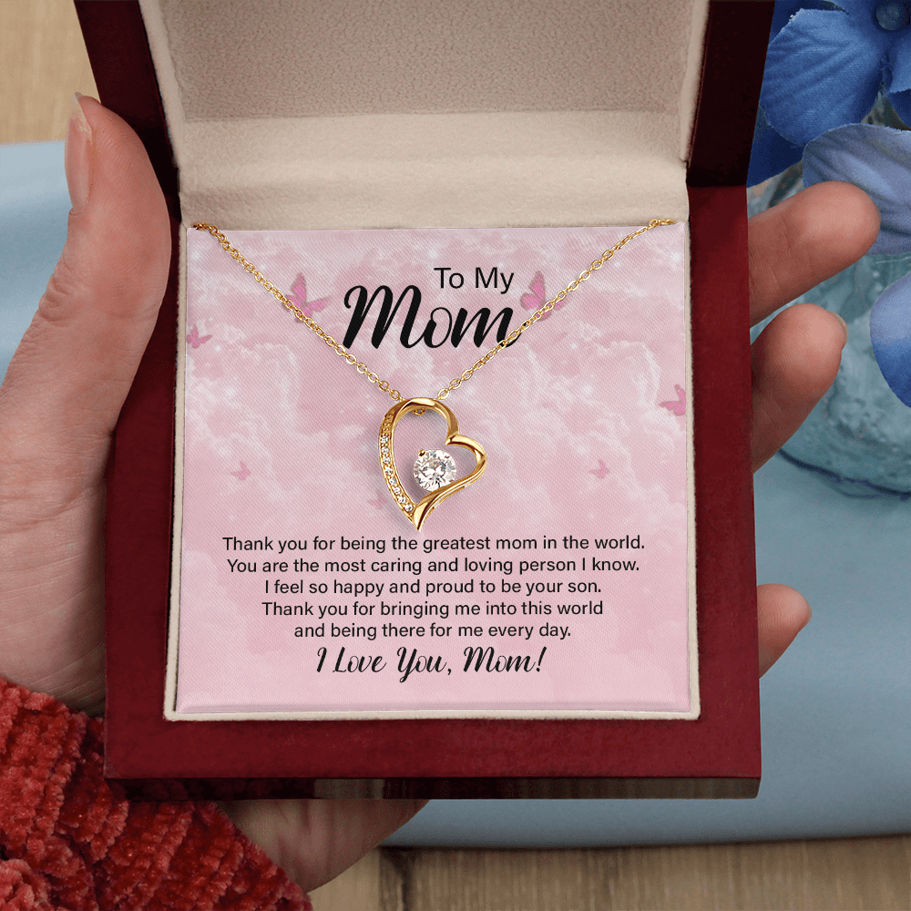 Forever Love Necklace for Mom – Meaningful Jewelry Gift for Mother's Day, Birthday, or Christmas