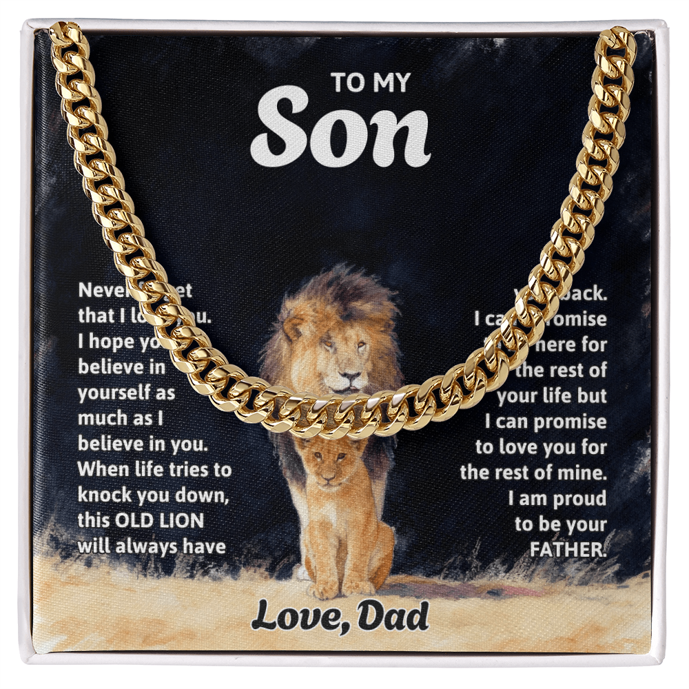 To My Son – Cuban Link Chain | Meaningful Gift from Mom or Dad