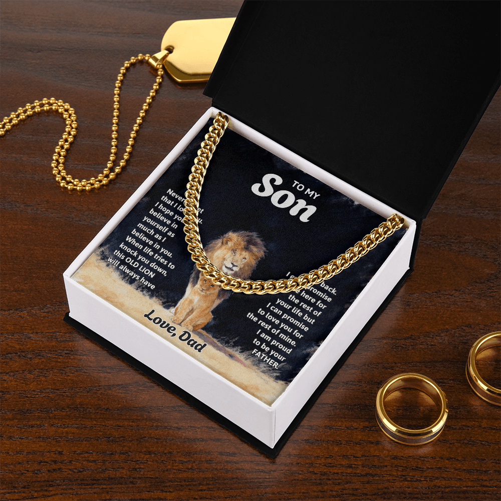 To My Son – Cuban Link Chain | Meaningful Gift from Mom or Dad