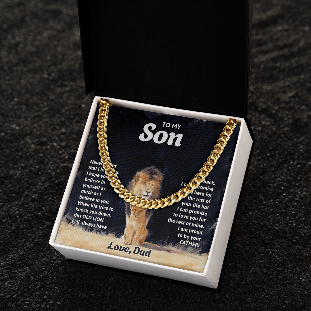 To My Son – Cuban Link Chain | Meaningful Gift from Mom or Dad