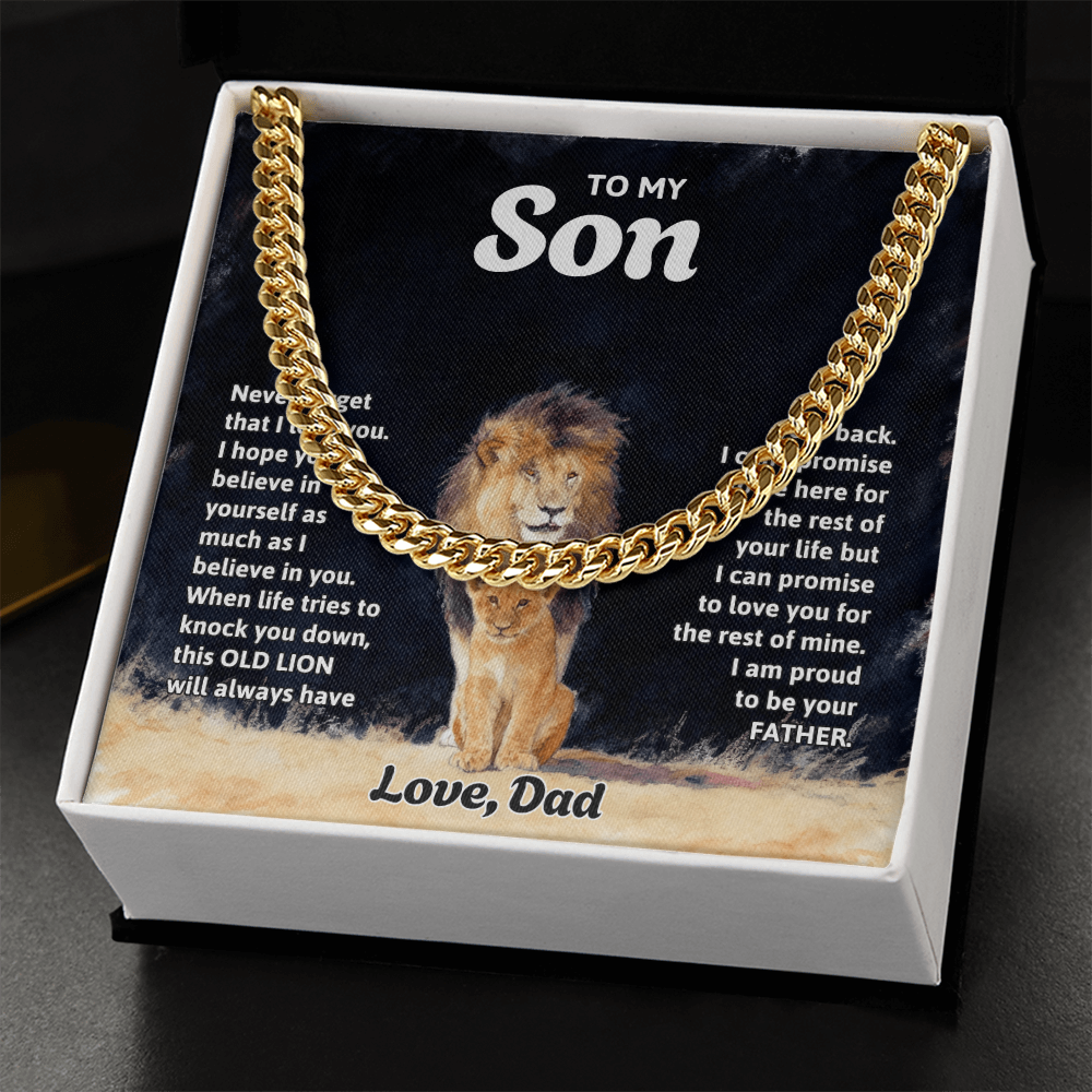 To My Son – Cuban Link Chain | Meaningful Gift from Mom or Dad