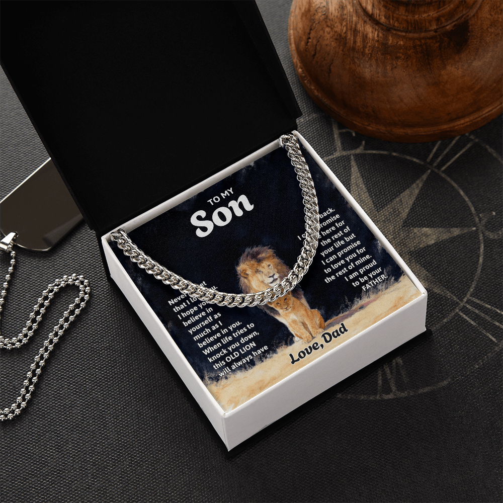To My Son – Cuban Link Chain | Meaningful Gift from Mom or Dad