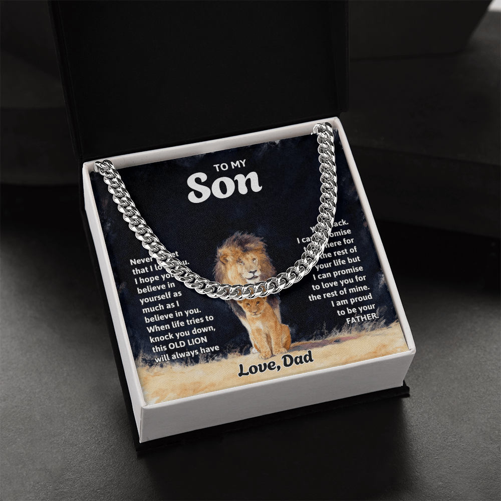 To My Son – Cuban Link Chain | Meaningful Gift from Mom or Dad