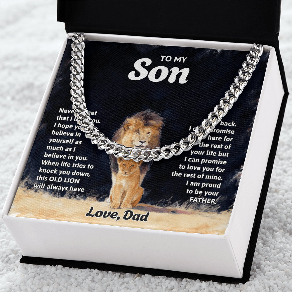 To My Son – Cuban Link Chain | Meaningful Gift from Mom or Dad
