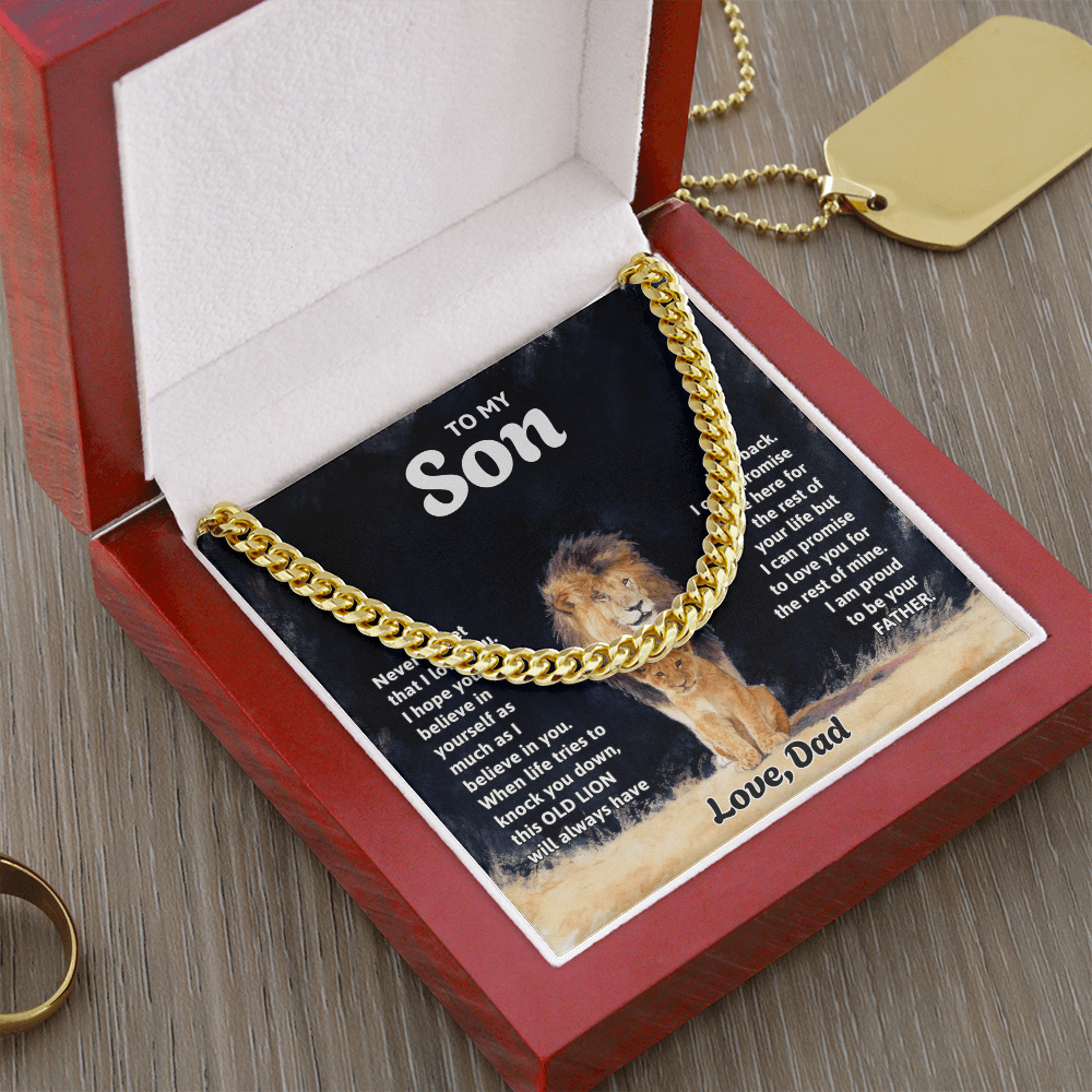 To My Son – Cuban Link Chain | Meaningful Gift from Mom or Dad