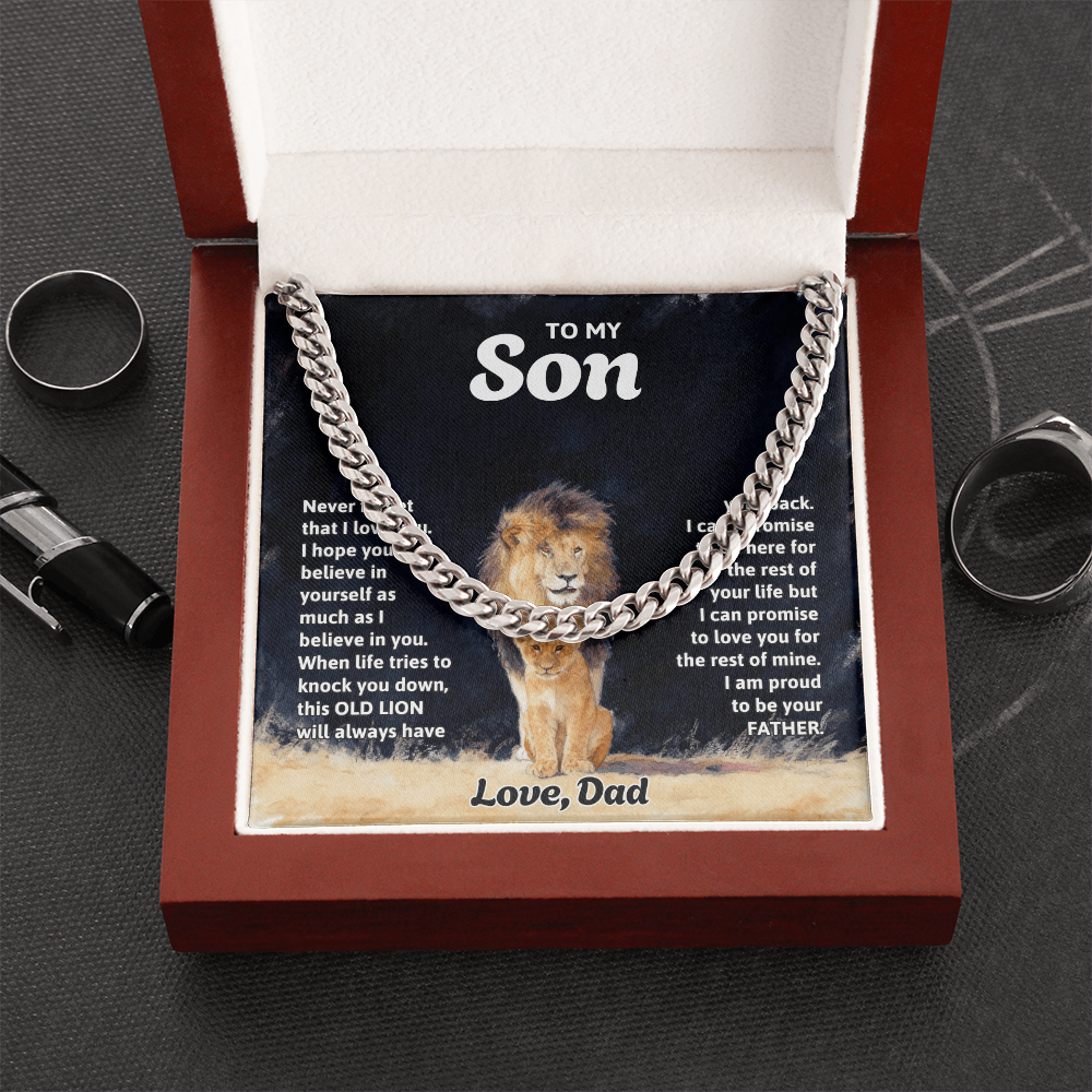 To My Son – Cuban Link Chain | Meaningful Gift from Mom or Dad
