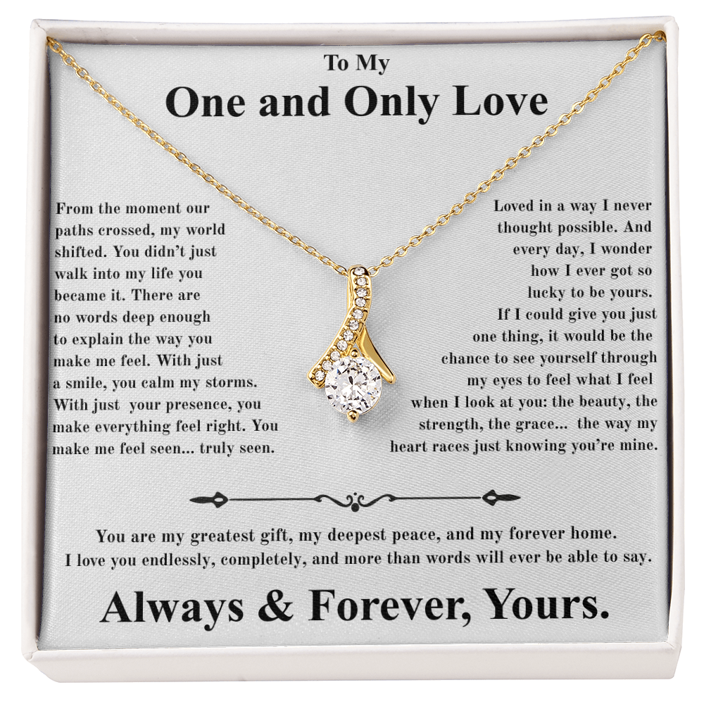 One and Only Love Beautiful Alluring Necklace for wife