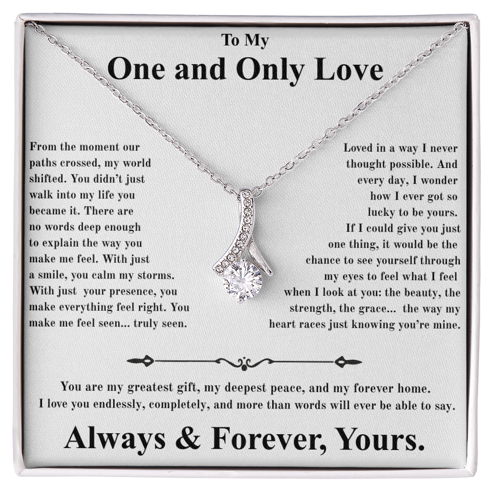 One and Only Love Beautiful Alluring Necklace for wife