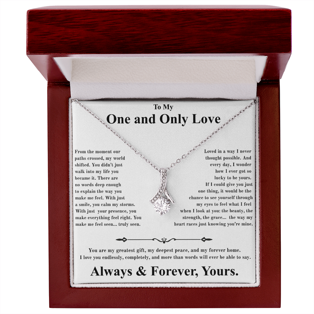 One and Only Love Beautiful Alluring Necklace for wife