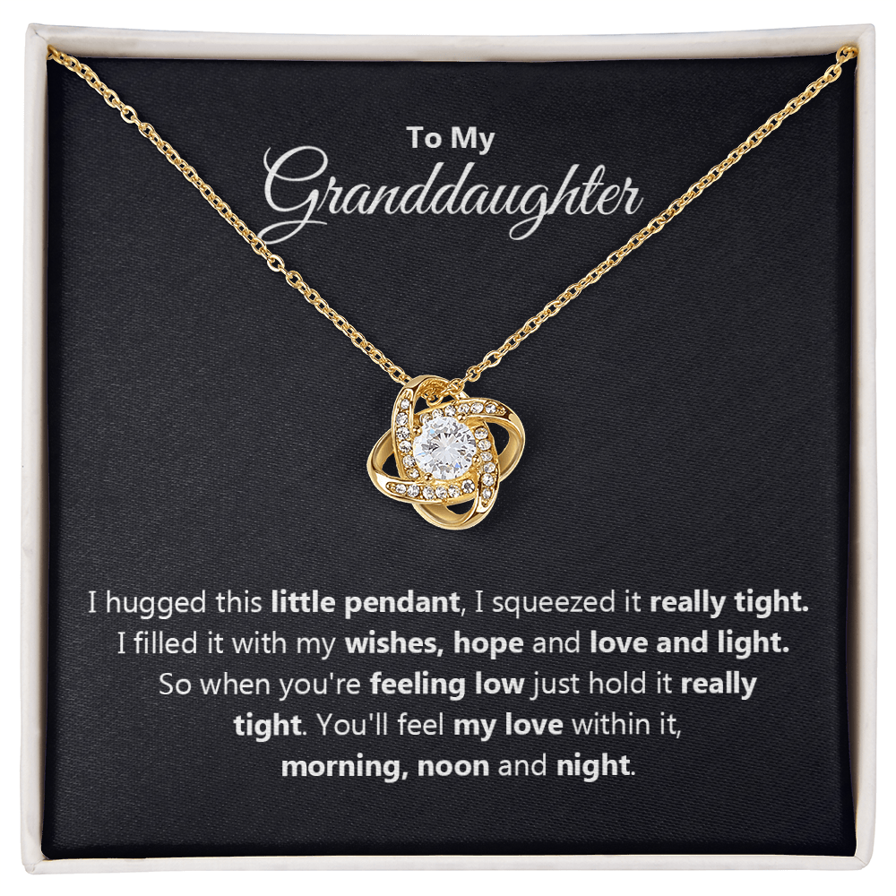 To My Granddaughter – Love Knot Necklace | Meaningful Gift from Grandma or Grandpa