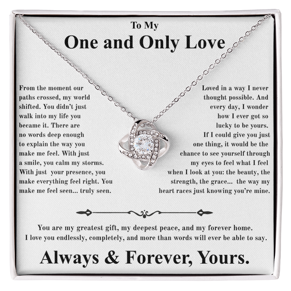 Love Knot Necklace - To My One and Only Love