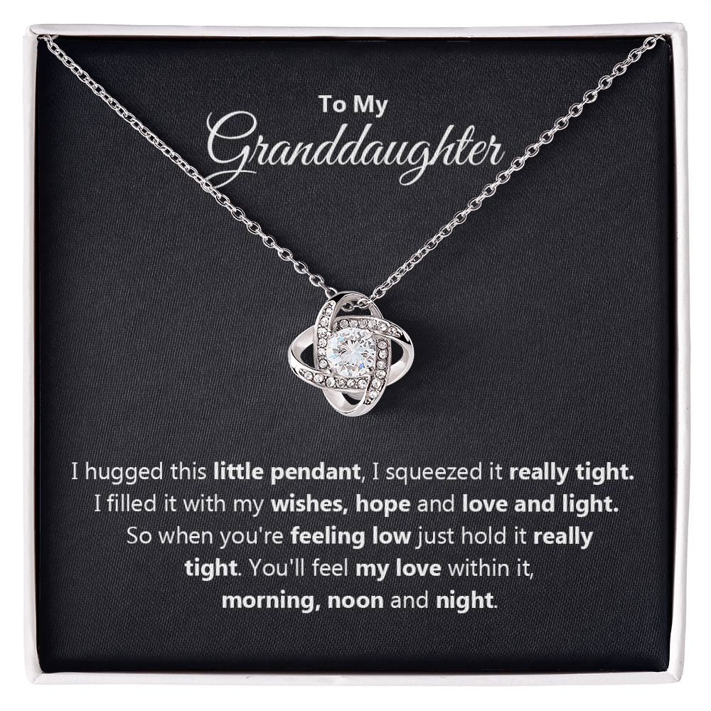 To My Granddaughter – Love Knot Necklace | Meaningful Gift from Grandma or Grandpa