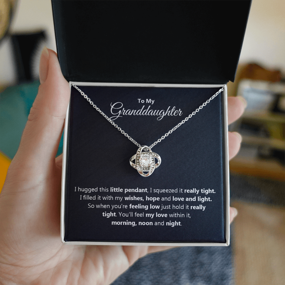To My Granddaughter – Love Knot Necklace | Meaningful Gift from Grandma or Grandpa