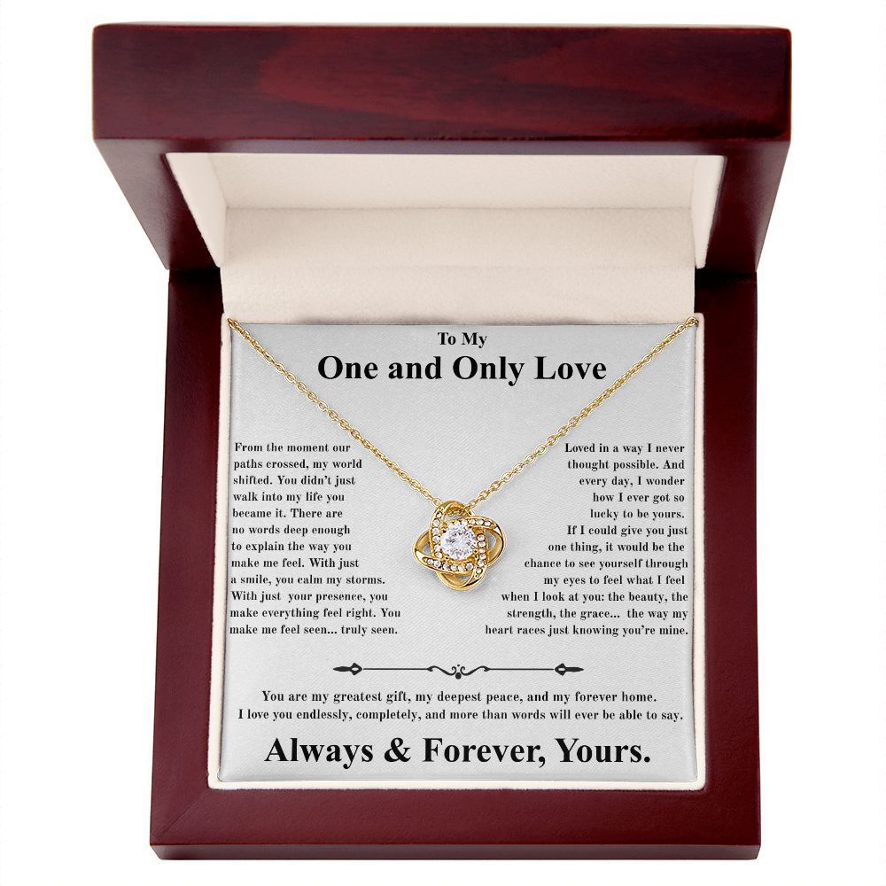Love Knot Necklace - To My One and Only Love