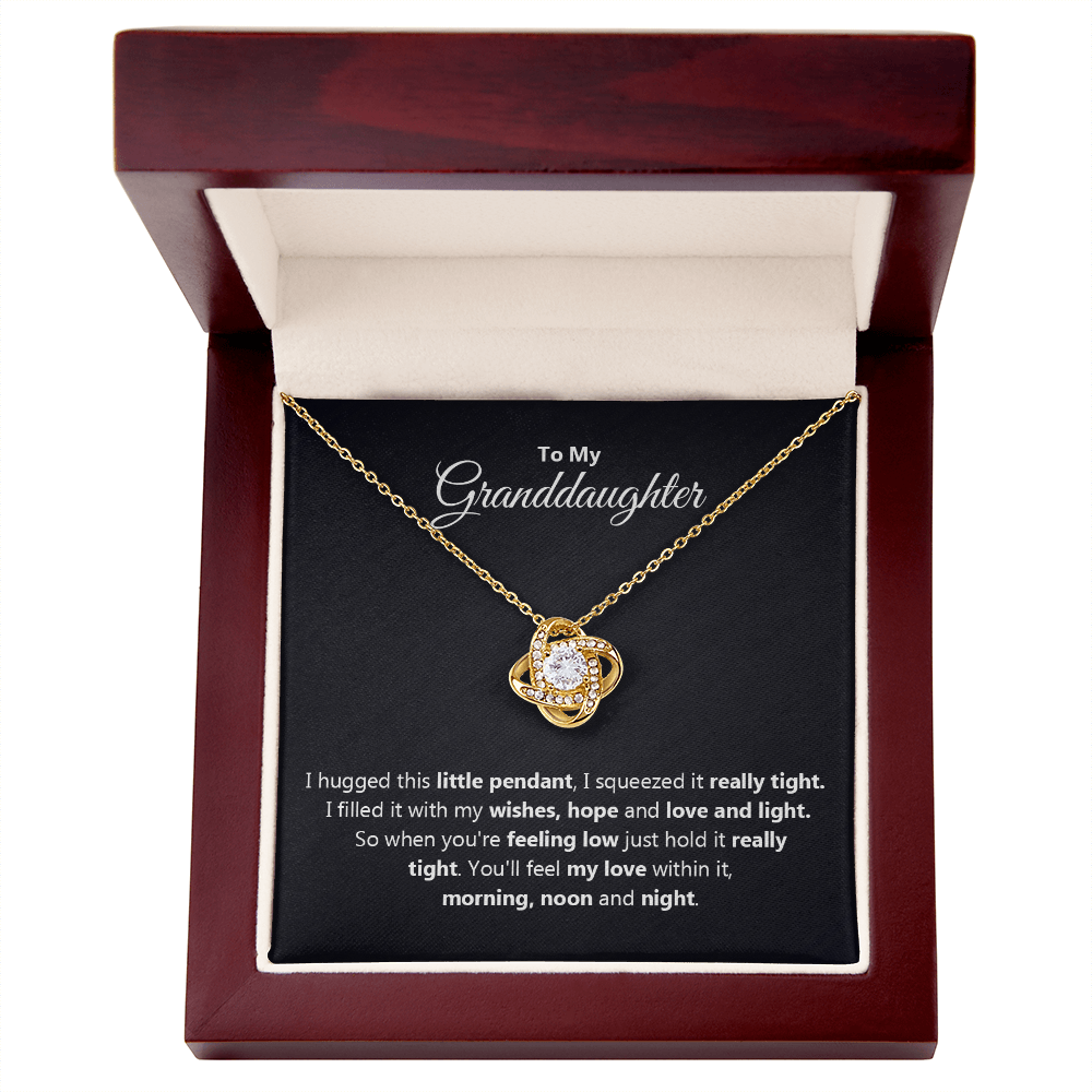 To My Granddaughter – Love Knot Necklace | Meaningful Gift from Grandma or Grandpa