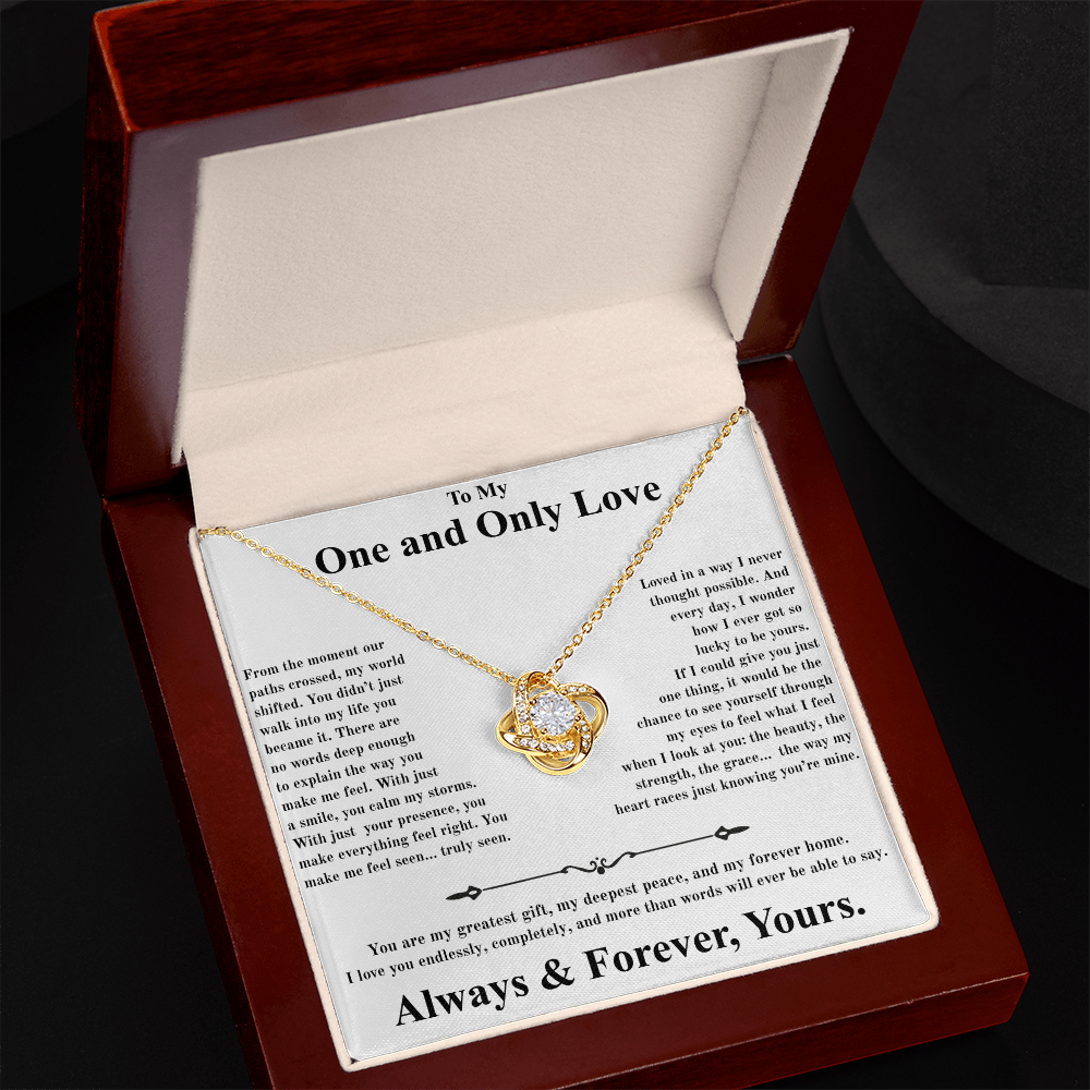 Love Knot Necklace - To My One and Only Love