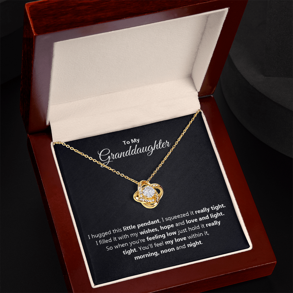 To My Granddaughter – Love Knot Necklace | Meaningful Gift from Grandma or Grandpa