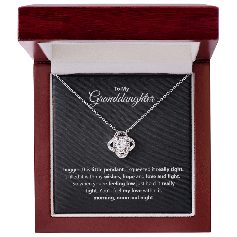 To My Granddaughter – Love Knot Necklace | Meaningful Gift from Grandma or Grandpa