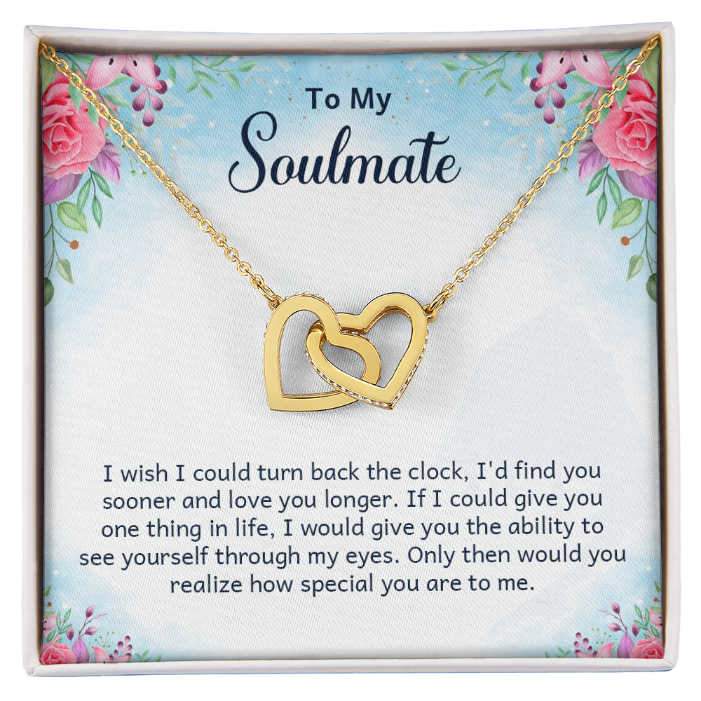 Interlocking Hearts Necklace Gift for My Soulmate
