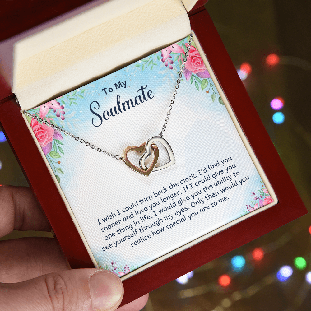 Interlocking Hearts Necklace Gift for My Soulmate