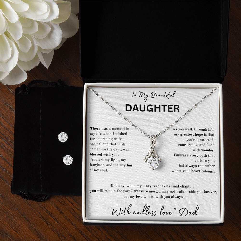To My Beautiful Daughter Necklace