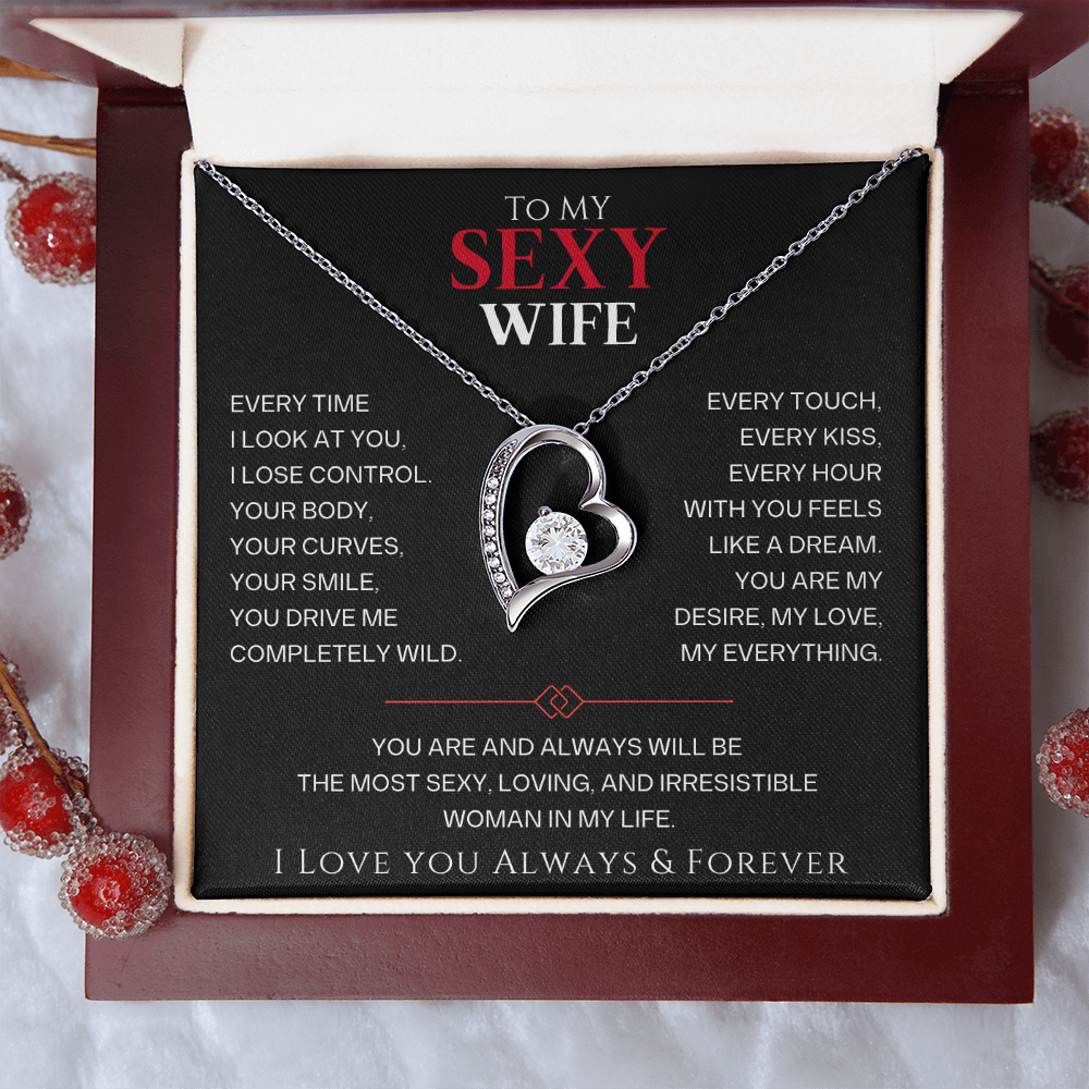 To My Wife – I Love You Always & Forever – Forever Love Necklace & Message Card