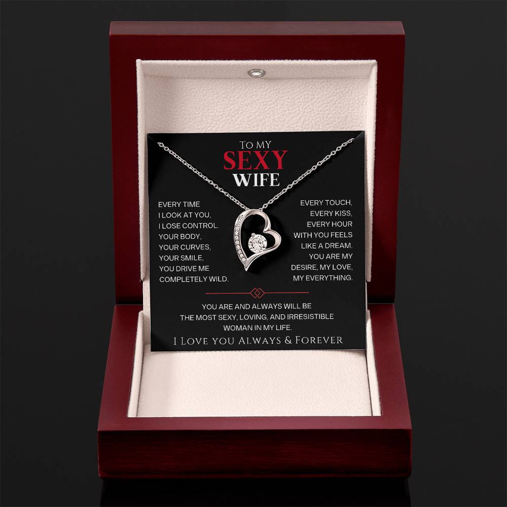 To My Wife – I Love You Always & Forever – Forever Love Necklace & Message Card