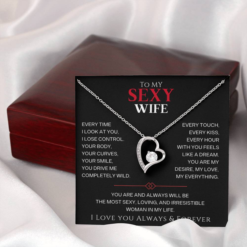 To My Wife – I Love You Always & Forever – Forever Love Necklace & Message Card