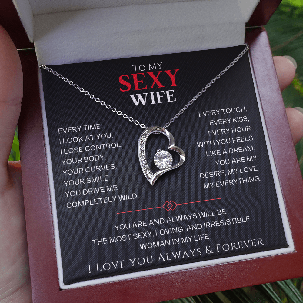 To My Wife – I Love You Always & Forever – Forever Love Necklace & Message Card