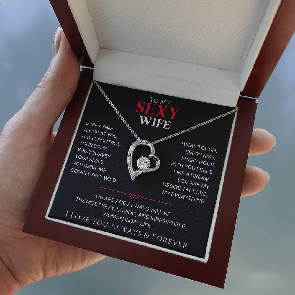 To My Wife – I Love You Always & Forever – Forever Love Necklace & Message Card