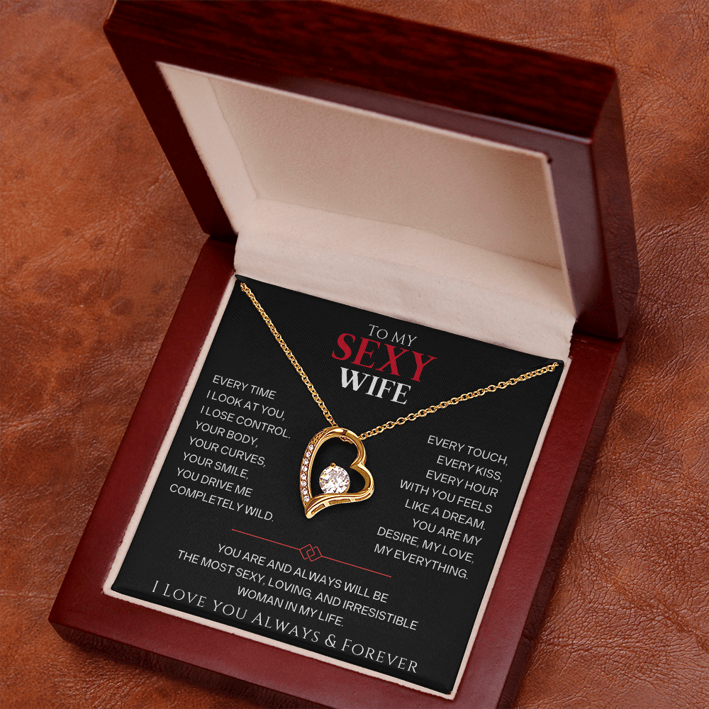 To My Wife – I Love You Always & Forever – Forever Love Necklace & Message Card