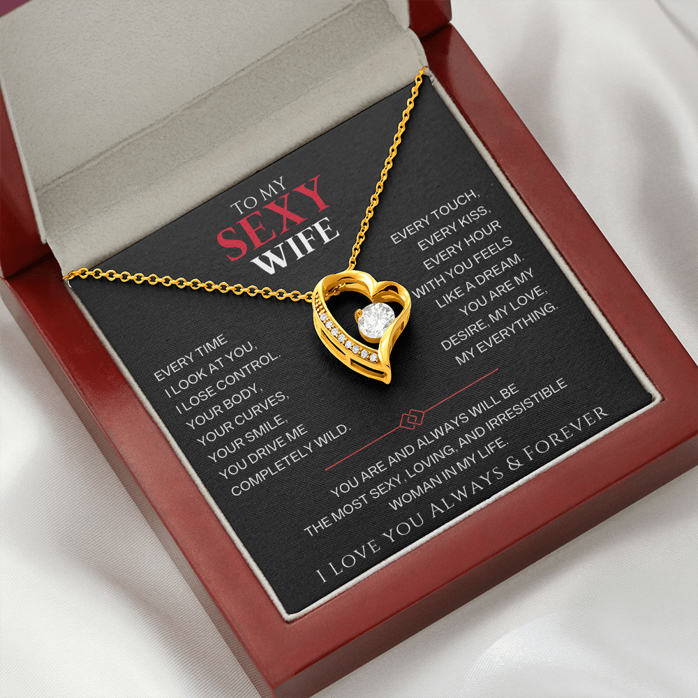 To My Wife – I Love You Always & Forever – Forever Love Necklace & Message Card