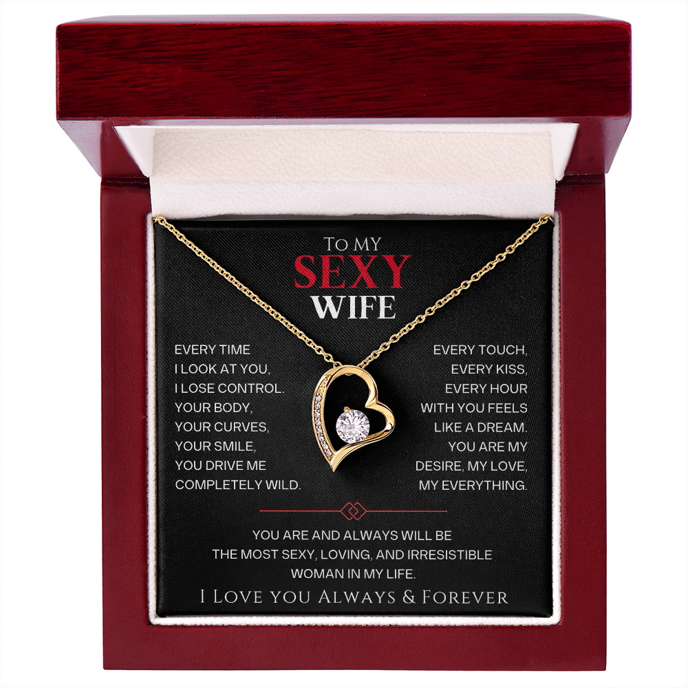 To My Wife – I Love You Always & Forever – Forever Love Necklace & Message Card