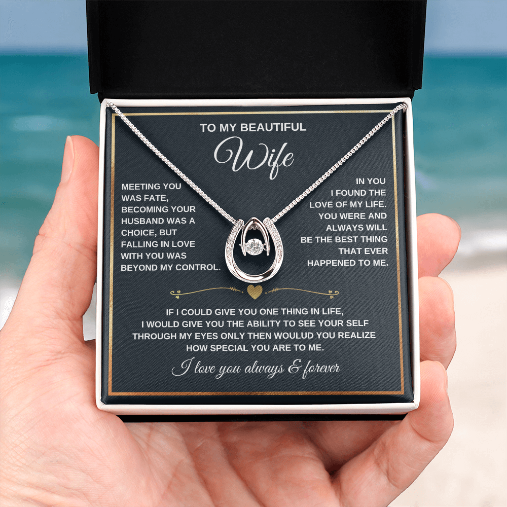 Lucky In Love Necklace – Romantic Gift for Wife | Anniversary, Birthday, Valentine's Jewelry