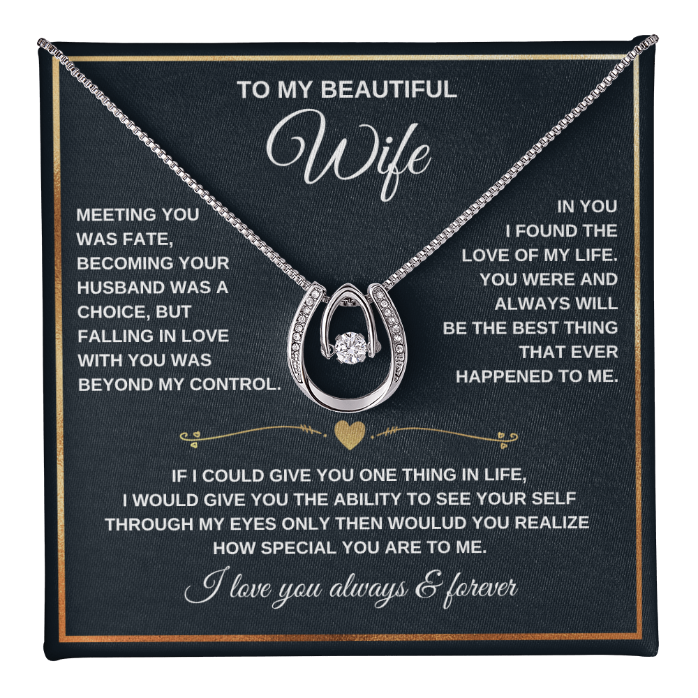 Lucky In Love Necklace – Romantic Gift for Wife | Anniversary, Birthday, Valentine's Jewelry