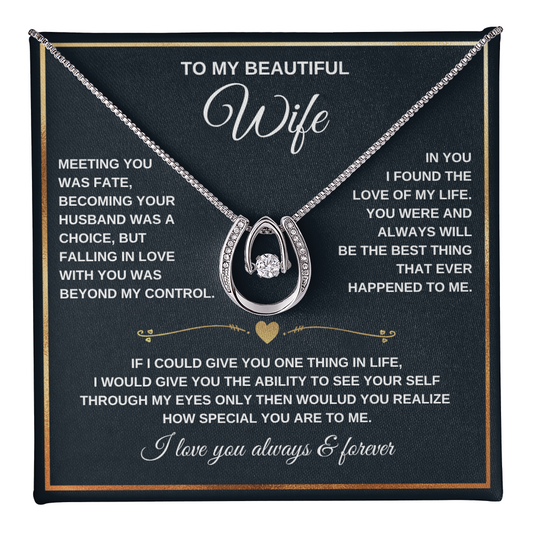 Lucky In Love Necklace – Romantic Gift for Wife | Anniversary, Birthday, Valentine's Jewelry