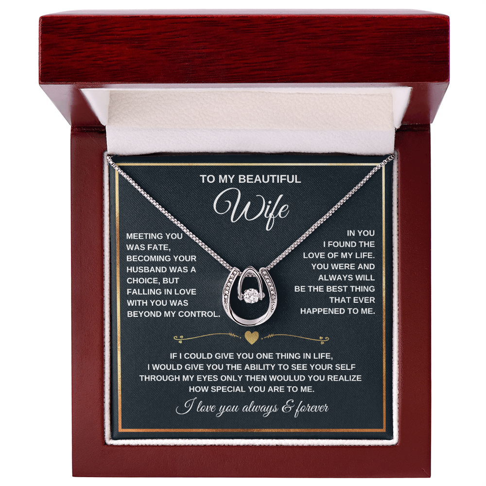 Lucky In Love Necklace – Romantic Gift for Wife | Anniversary, Birthday, Valentine's Jewelry