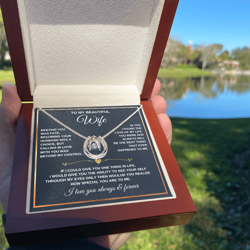 Lucky In Love Necklace – Romantic Gift for Wife | Anniversary, Birthday, Valentine's Jewelry