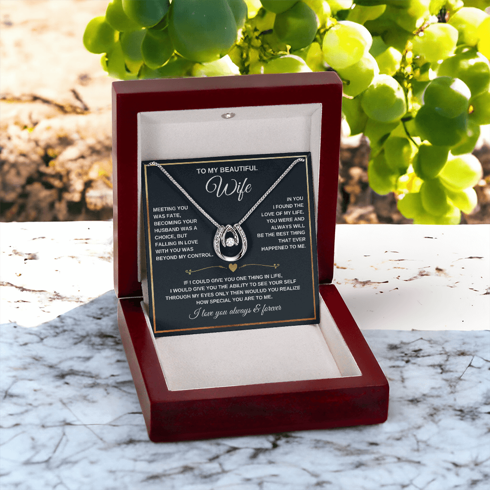 Lucky In Love Necklace – Romantic Gift for Wife | Anniversary, Birthday, Valentine's Jewelry