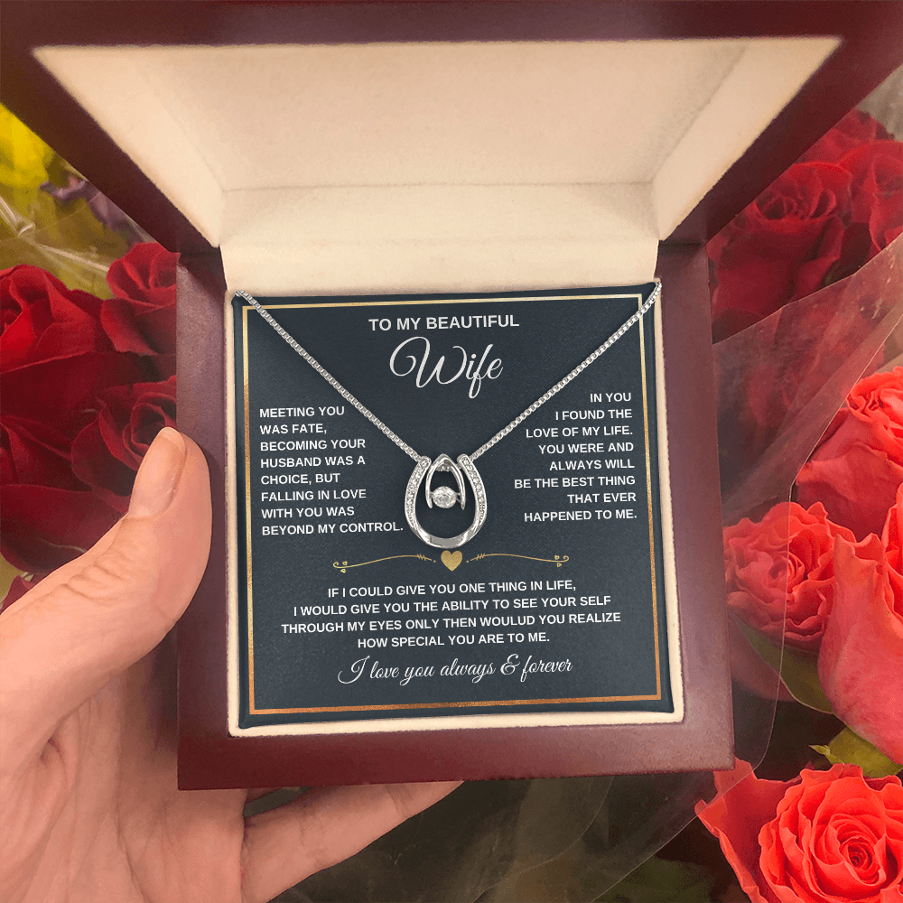 Lucky In Love Necklace – Romantic Gift for Wife | Anniversary, Birthday, Valentine's Jewelry