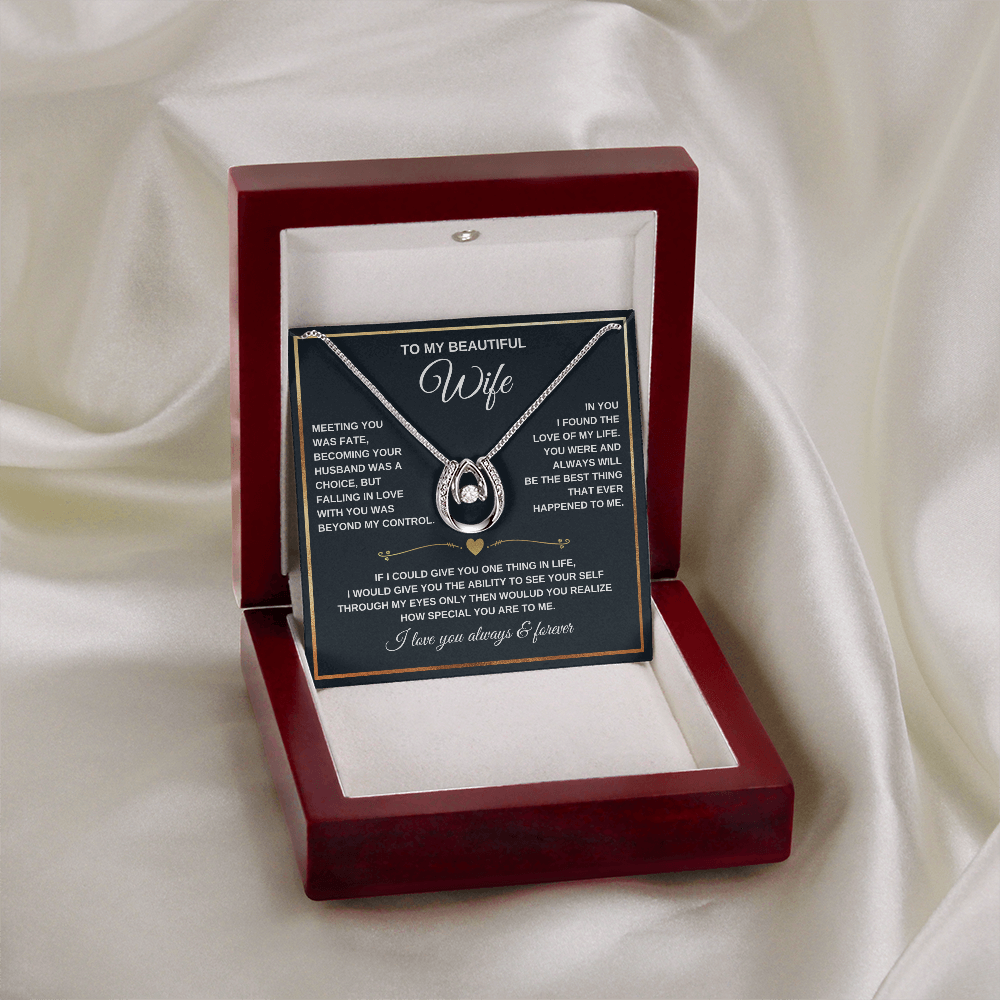 Lucky In Love Necklace – Romantic Gift for Wife | Anniversary, Birthday, Valentine's Jewelry