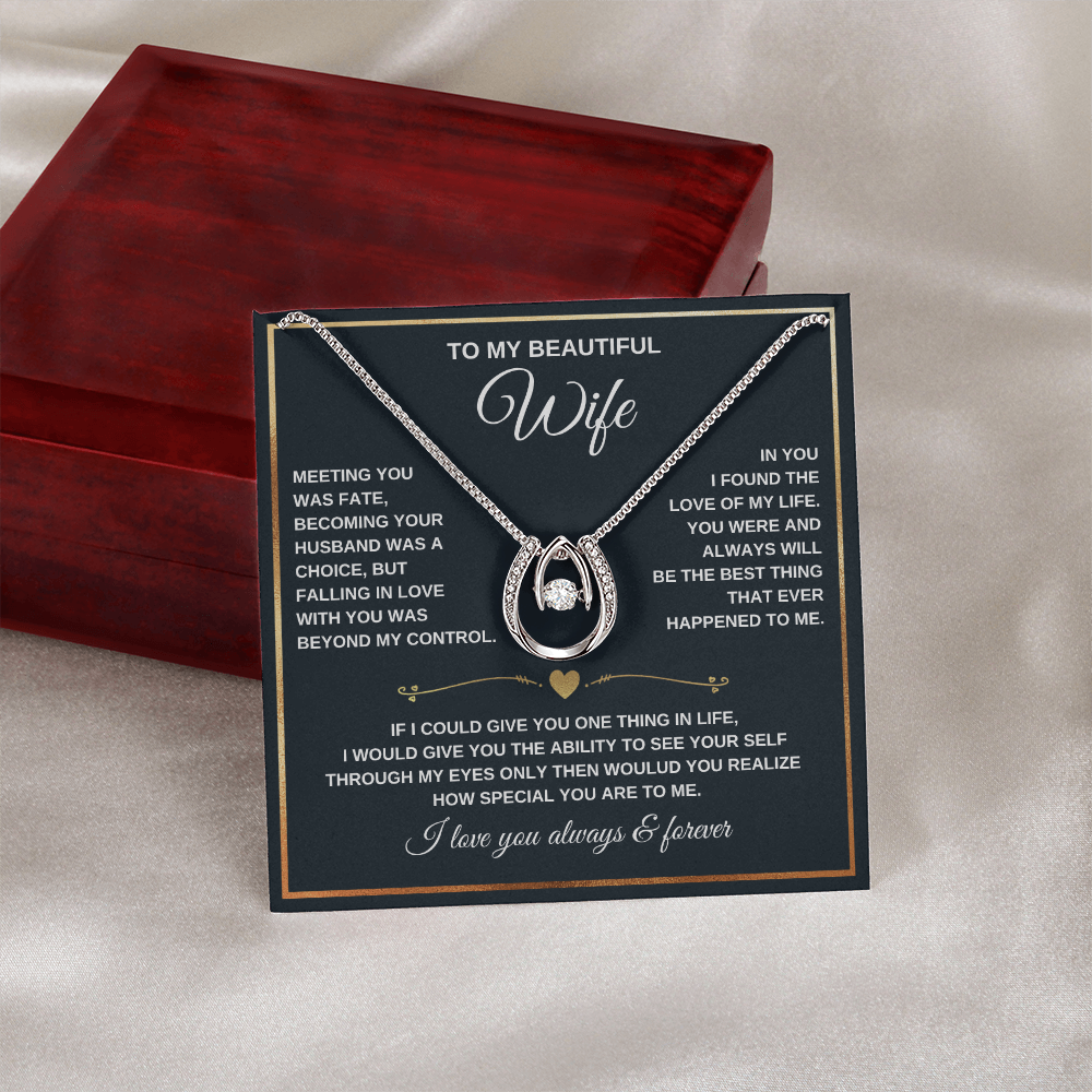 Lucky In Love Necklace – Romantic Gift for Wife | Anniversary, Birthday, Valentine's Jewelry