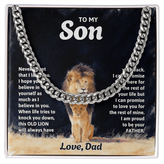 To My Son – Cuban Link Chain | Meaningful Gift from Mom or Dad