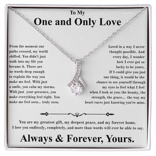 One and Only Love Beautiful Alluring Necklace for wife