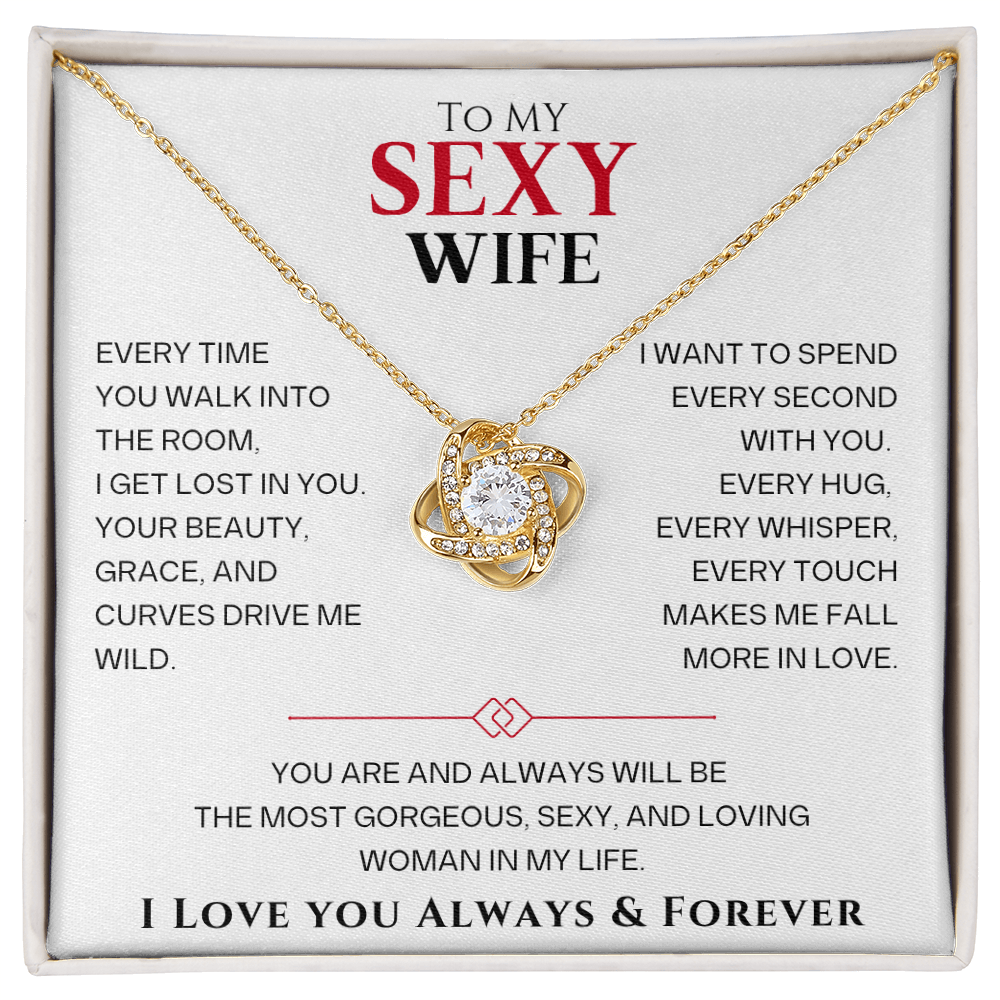 Love Knot Necklace – To My Beautiful Wife – Romantic Gift of Eternal Love