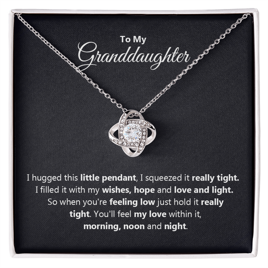 To My Granddaughter – Love Knot Necklace | Meaningful Gift from Grandma or Grandpa