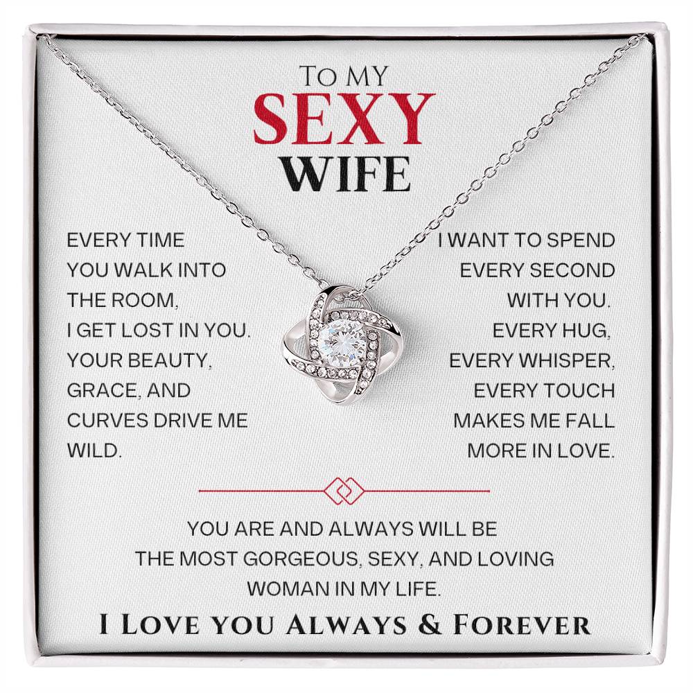 Love Knot Necklace – To My Beautiful Wife – Romantic Gift of Eternal Love