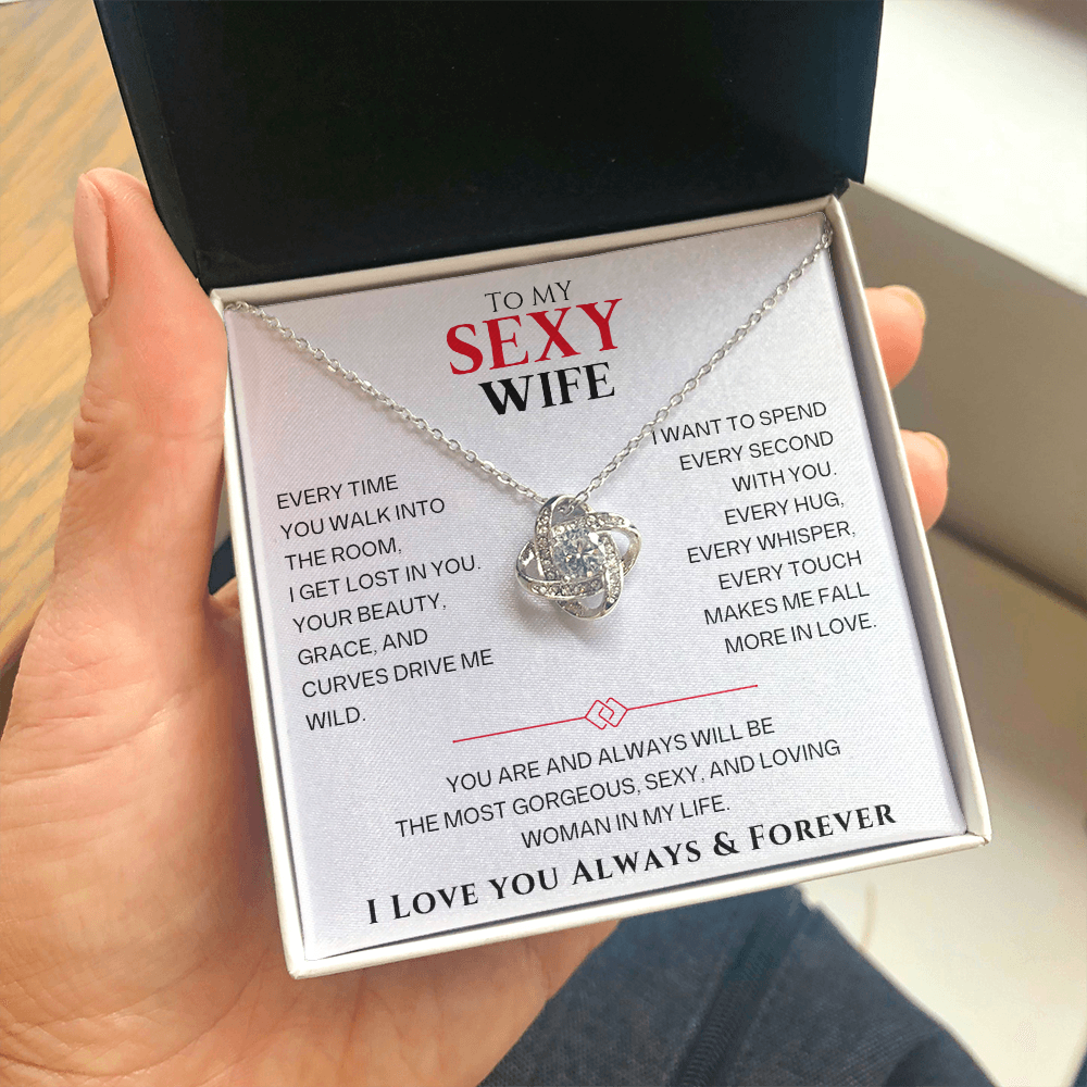 Love Knot Necklace – To My Beautiful Wife – Romantic Gift of Eternal Love