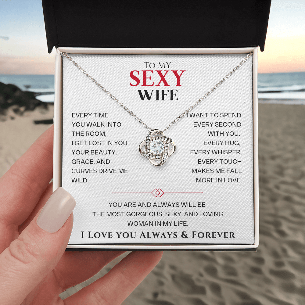 Love Knot Necklace – To My Beautiful Wife – Romantic Gift of Eternal Love